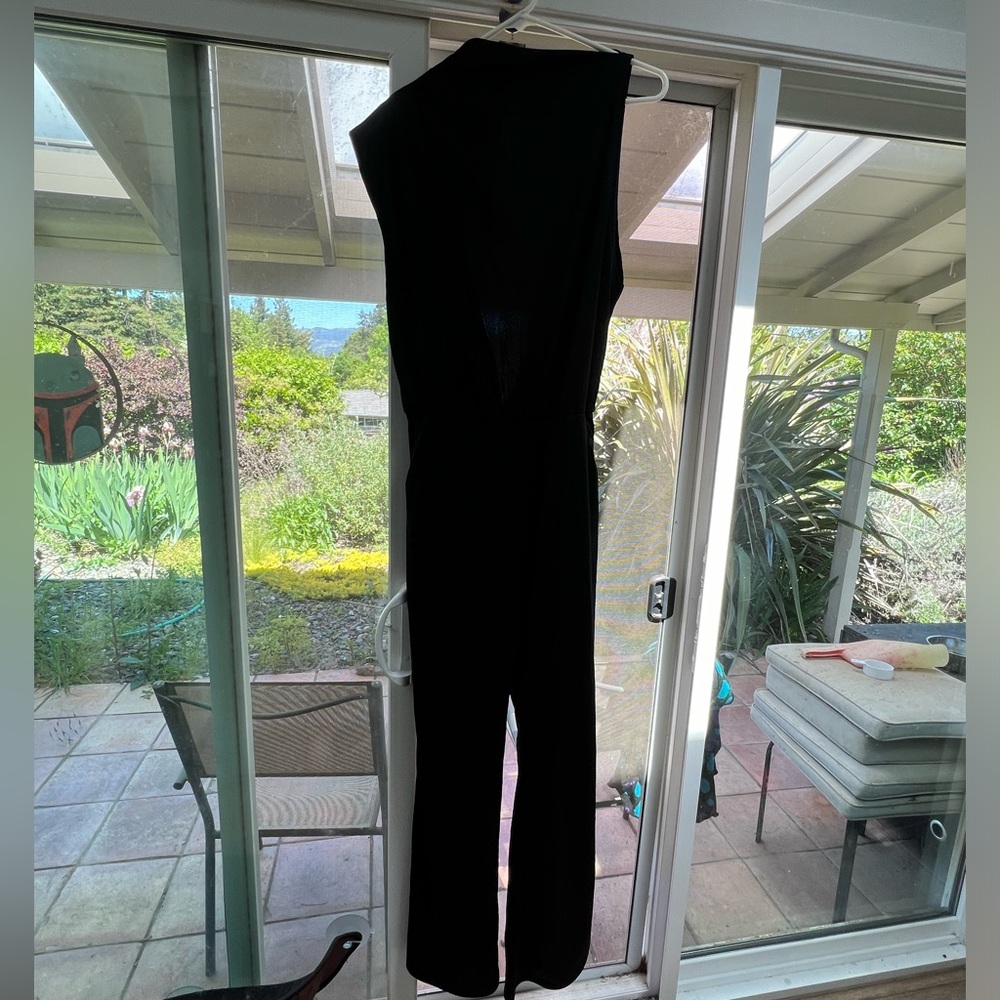 Black asymmetrical jumpsuit